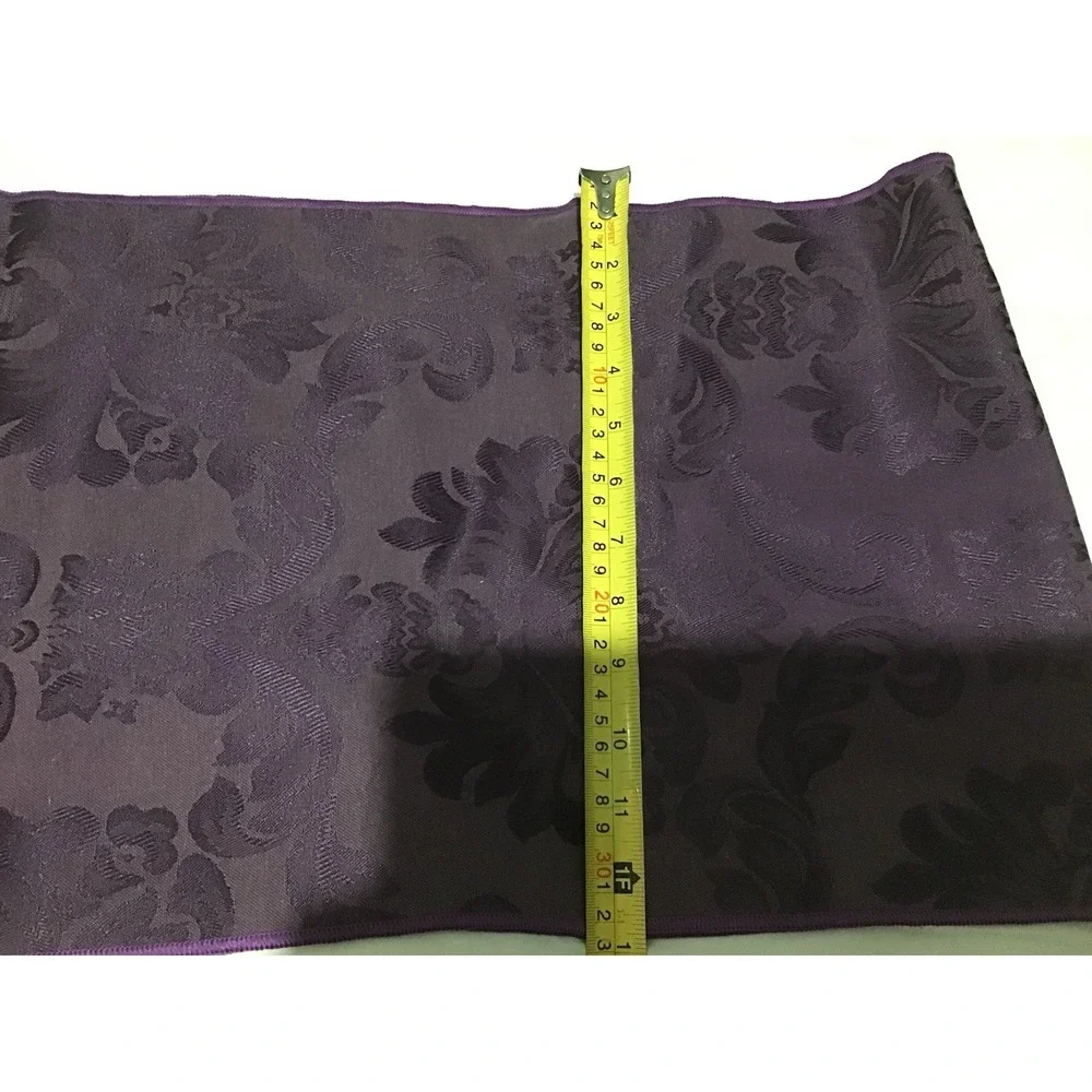 Purple Damask‎ Table Runner & Placemats Set of 4 Elegant Baroque Tapestry